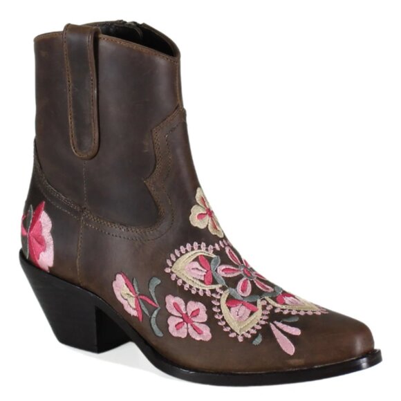 NEW DIBA TRUE Leather Cains Ville Western Booties IN brown  for women 825 4m2 - Picture 2 of 14